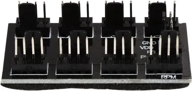 Alt view image 3 of 5 - Coboc PWM-1X8 1 x 8 4-pin PWM Fan Power Splitter Cable Adapter,8 Ports PWM Fan Hub Power by Molex LP4 4pin ,Compatible with 3pin Case Fan
