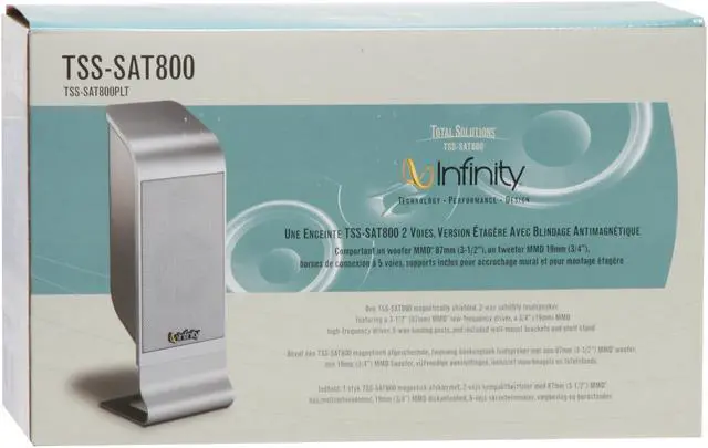 Alt view image 8 of 8 - Infinity TSS-SAT800 Platinum 2-Way Wall-Mountable Satellite Speaker