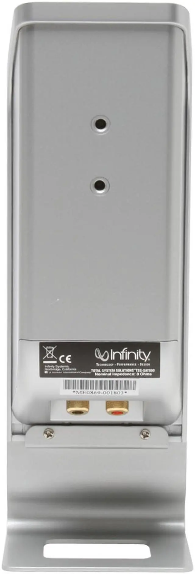 Alt view image 4 of 8 - Infinity TSS-SAT800 Platinum 2-Way Wall-Mountable Satellite Speaker