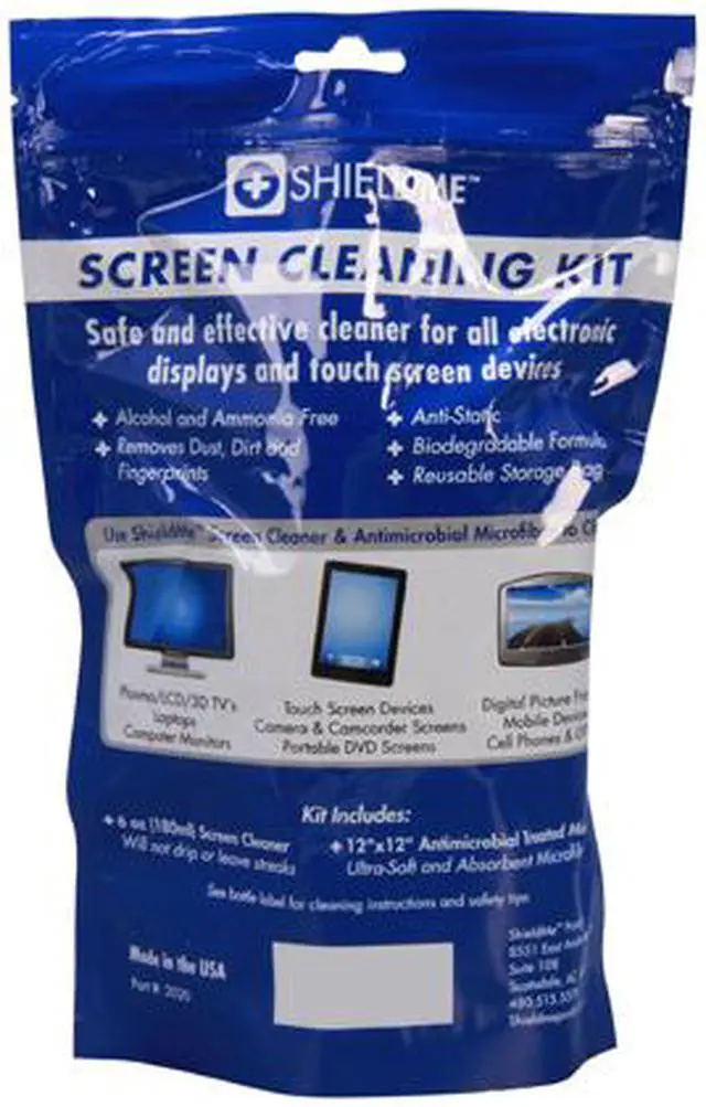 Alt view image 3 of 3 - ShieldMe 2020 Screen Cleaner, 6oz and 12"x12" Microfiber