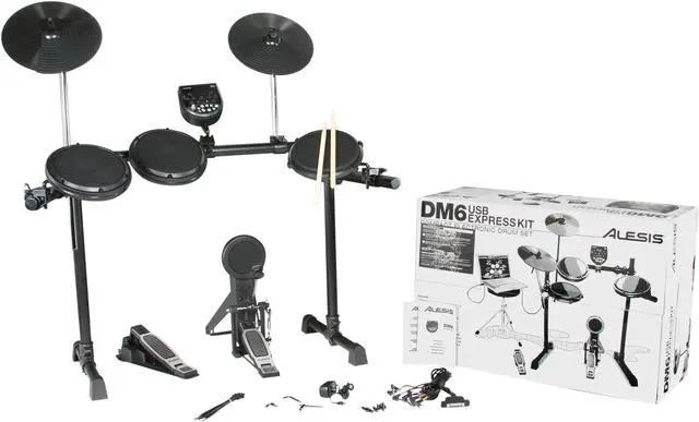 Alt view image 5 of 5 - Alesis DM6 USB Express Kit Compact Electronic Drumset