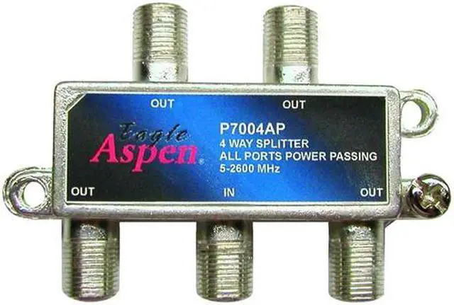 Main image of Eagle Aspen P7004AP 4-Way 2600 Mhz Splitter (all Port Passing)
