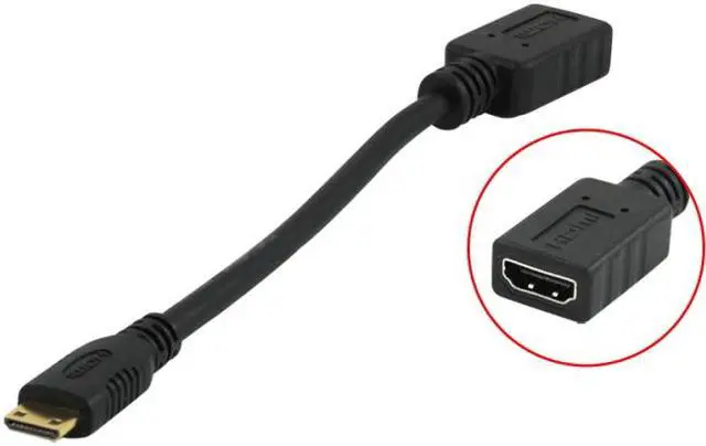 Main image of EVGA HDMI Cable - HDMI for Audio/Video Device - 6" - 1 x Mini HDMI Male Digital Audio/Video - 1 x HDMI Female Digital Audio/Video - W000-00-000106