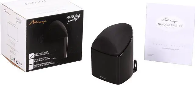 Alt view image 9 of 9 - Mirage NANOSAT Prestige hgb Bookshelf Speaker HG Black Single