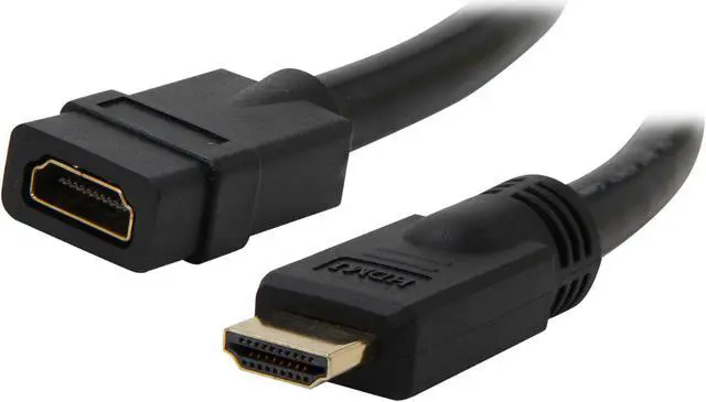 Main image of Kaybles NMHD-1MF-24 11" - 15" High Speed HDMI Cable with Ethernet,Black,CL2 rating,24AWG Gold Plated M-F - OEM