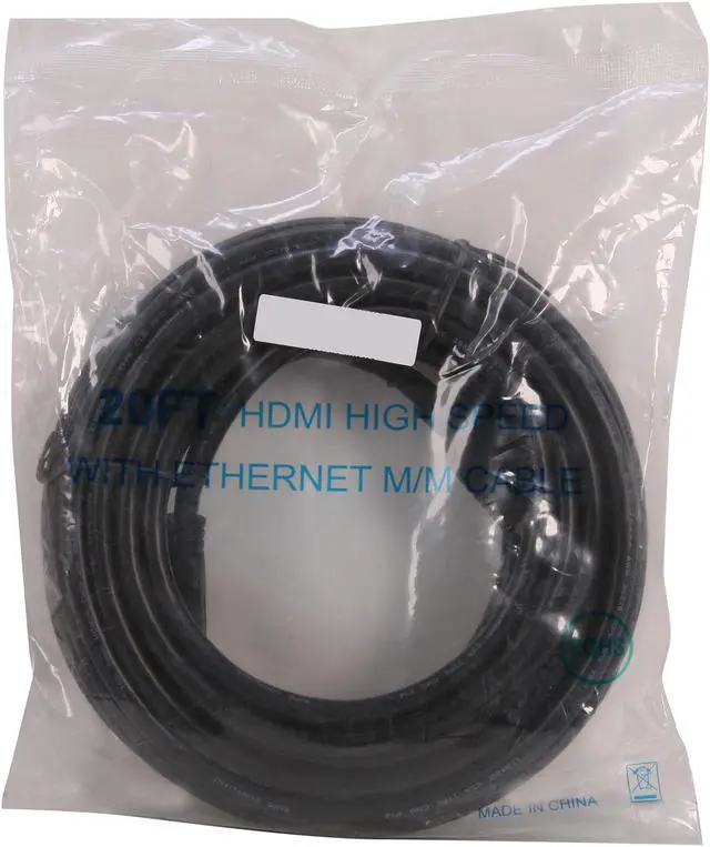 Alt view image 3 of 3 - Kaybles 20ft NMHD-20MM 20 ft. High Speed HDMI Cable with Ethernet,Black,CL2 rating,28AWG Gold Plated M-M 20 feet - OEM