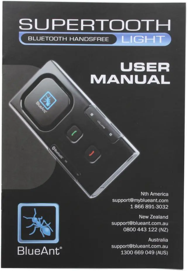 Alt view image 10 of 11 - BlueAnt SuperTooth Light Bluetooth Handsfree Speakerphone Black 093744