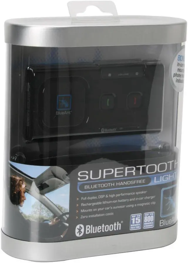 Alt view image 11 of 11 - BlueAnt SuperTooth Light Bluetooth Handsfree Speakerphone Black 093744