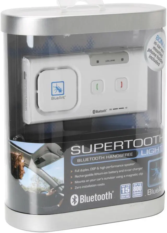 Alt view image 9 of 9 - BlueAnt SUPERTOOTH LIGHT Bluetooth Handsfree Speakerphone White