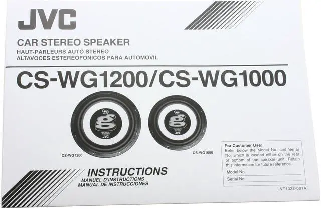 Alt view image 3 of 4 - JVC 10" Subwoofer