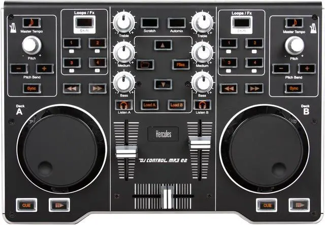 Alt view image 5 of 6 - Hercules DJ Control MP3 e2 Dual Deck DJ Controller