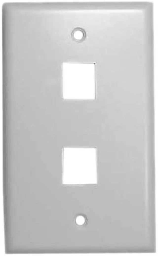 Main image of Vanco 820102 2 Ports White Multi-Media Keystone Wall Plates