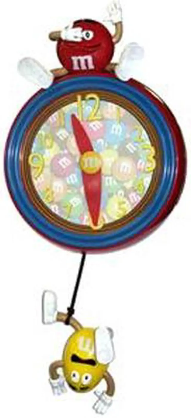 Main image of M&M Pendulum Wall Clock,Red M9WC1