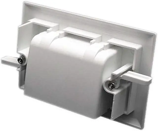 Alt view image 3 of 3 - DataComm 45-0008-WH Easy-Mount Recessed Low-Voltage Cable Plate, White