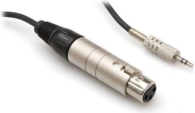 Alt view image 2 of 2 - Hosa Model MIT-156 18 in XLR3F to 3.5mm TRS Impedance Transformer Female to Male