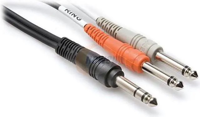 Alt view image 2 of 2 - Hosa Model STP-202 2m 1/4 in TRS to Dual 1/4 in TS Male to Male