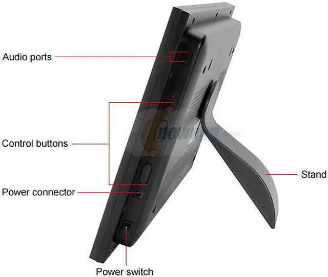 Alt view image 3 of 4 - Goldlantern DPF-12000P 12" 12" Digital Picture Frame with Built-In MP3 Player