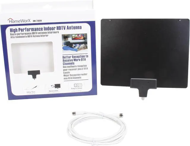 Alt view image 6 of 12 - Mediasonic HomeWorX HW210AN Ultra Thin Indoor Digital HD TV antenna