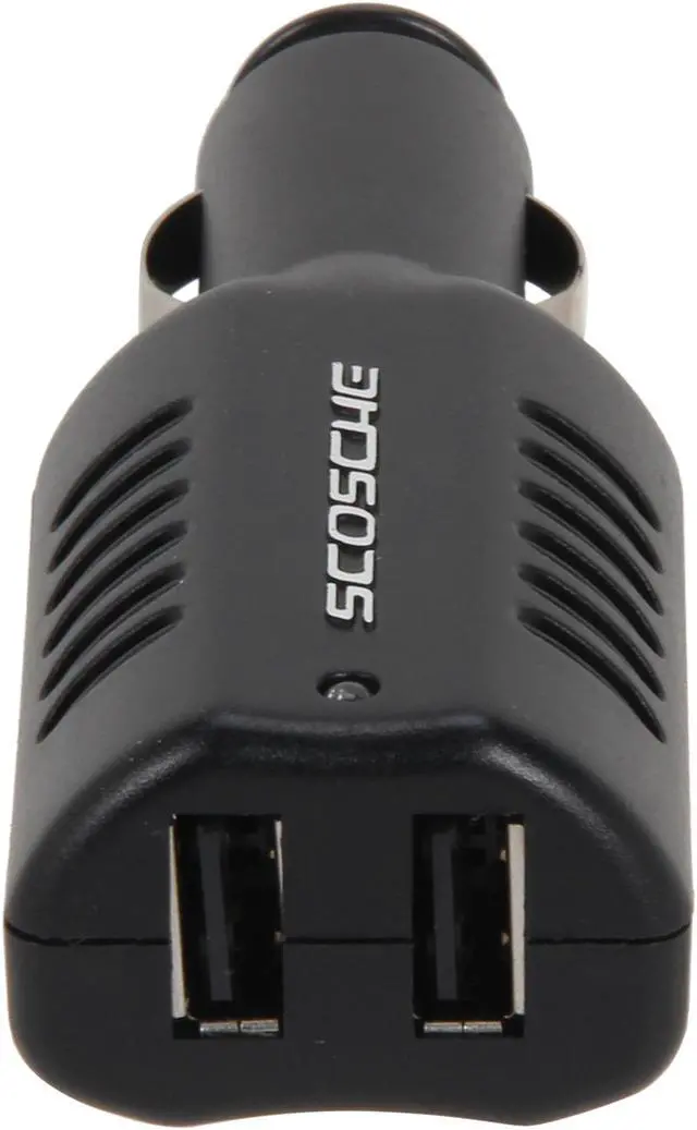 Alt view image 3 of 5 - Black Dual USB Car Charger (Bagged) 5 Watt (1A)