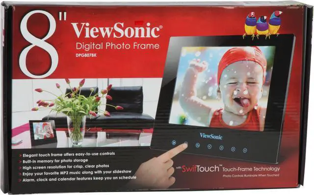 Alt view image 11 of 11 - ViewSonic DPG807BK 8" 800 x 600 Digital Photo Frame