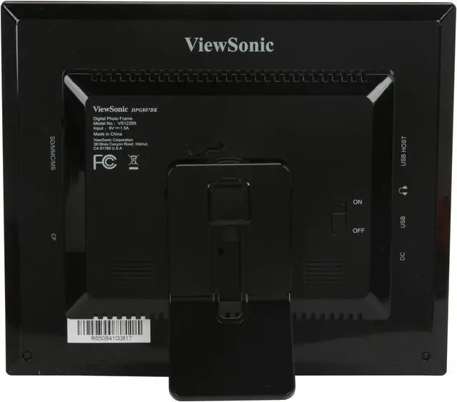 Alt view image 5 of 11 - ViewSonic DPG807BK 8" 800 x 600 Digital Photo Frame