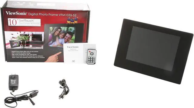 Alt view image 7 of 7 - ViewSonic VFM1035-52 10" SwifTouch Multimedia 1024 x 768 High Resolution Digital Photo Frame 2GB Internal Memory Feature Calendar/Alarm/Clock and Remote Control