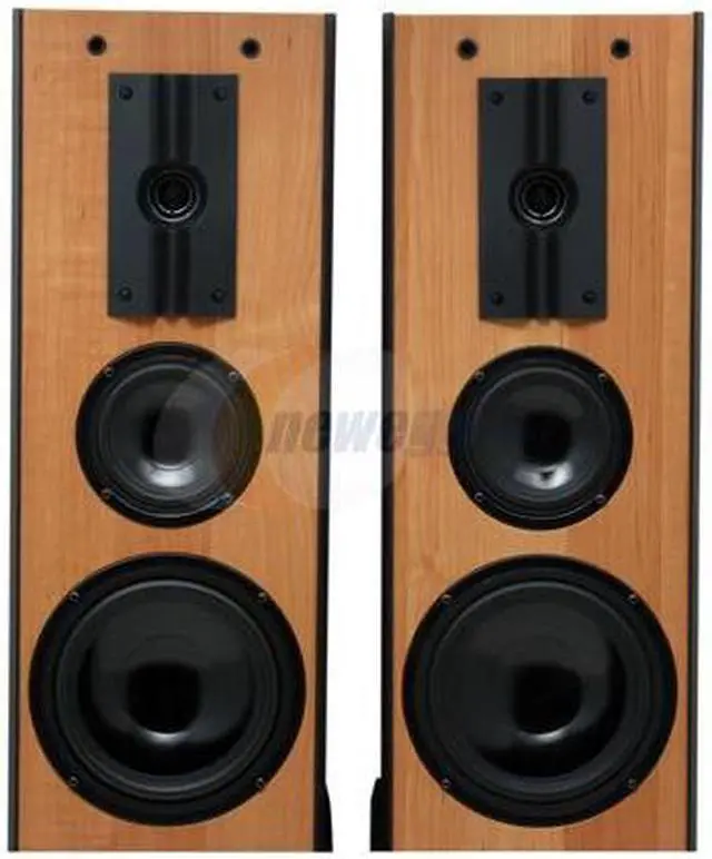 Alt view image 4 of 9 - SDAT LEB-404W 440W 3-way column Hi-Fi Speaker Beech Pair