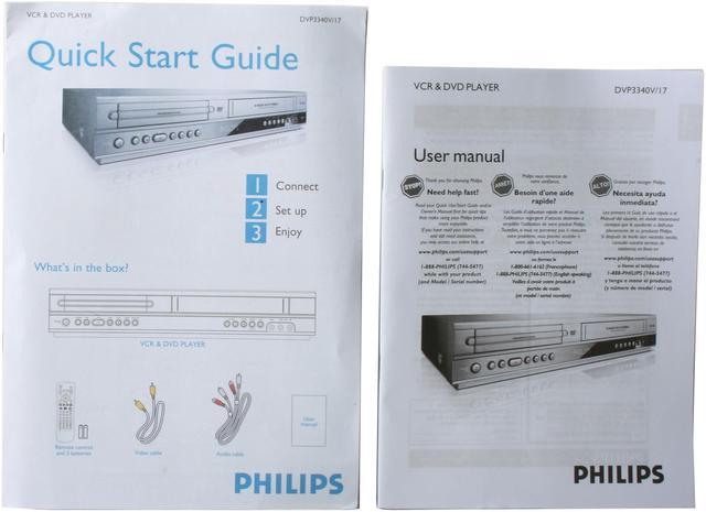 Alt view image 10 of 13 - PHILIPS DVP3340V DVD/VHS/VCR Combo Player