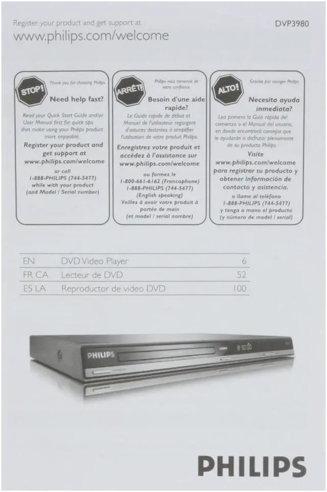 Alt view image 10 of 12 - Philips DVD Player DVP3980/37