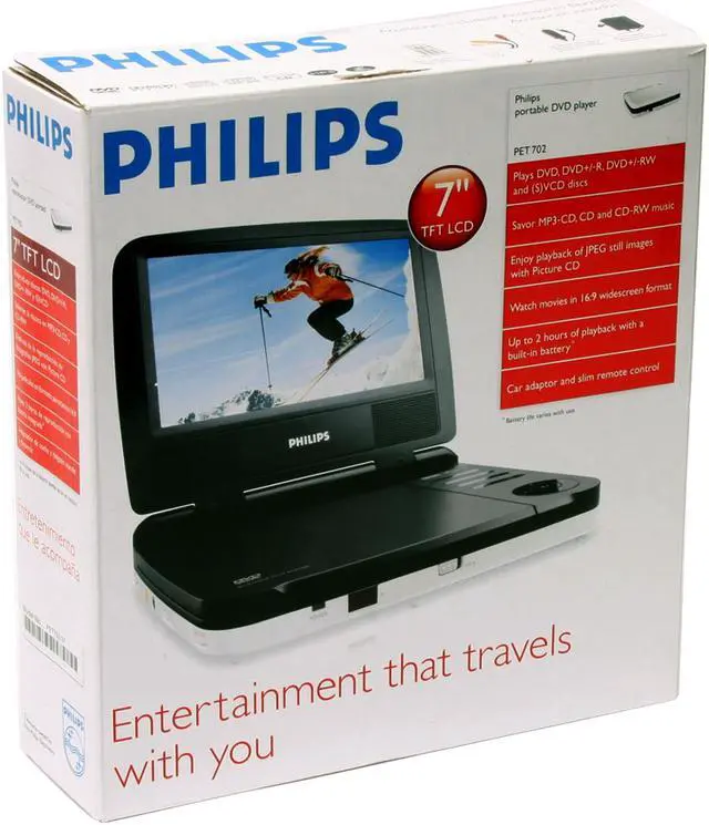 Alt view image 13 of 13 - PHILIPS PET702/37 7" Portable DVD Players