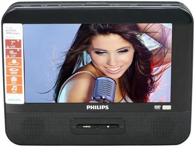 Alt view image 2 of 10 - PHILIPS PD7012/37 7" Dual Screens Portable DVD Player
