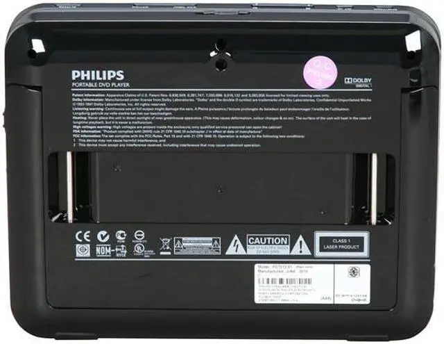 Alt view image 5 of 10 - PHILIPS PD7012/37 7" Dual Screens Portable DVD Player