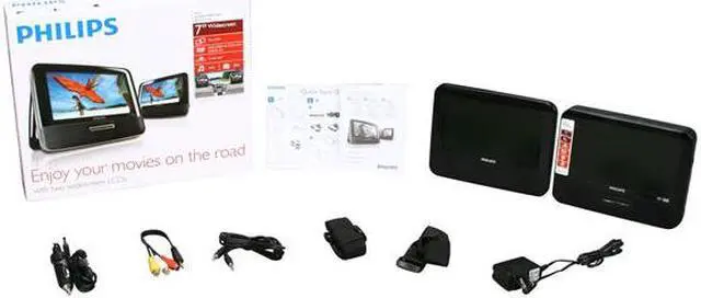 Alt view image 10 of 10 - PHILIPS PD7012/37 7" Dual Screens Portable DVD Player