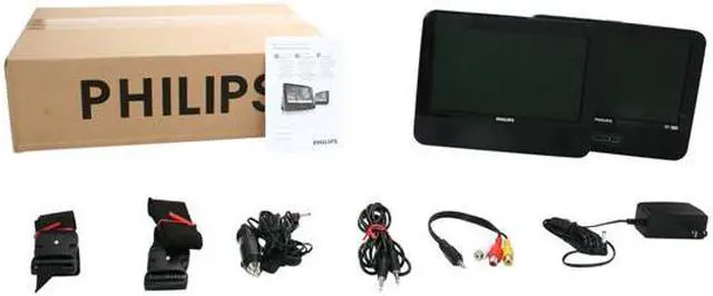 Alt view image 10 of 10 - PHILIPS PD9012/37 9" Dual Widescreen Portable Car DVD Player