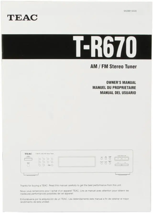 Alt view image 9 of 10 - TEAC TR-670 AM/FM Stereo Tuner
