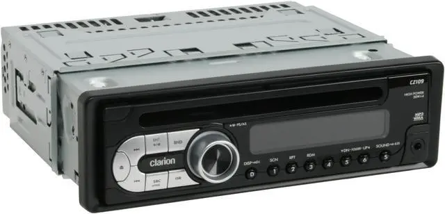 Alt view image 2 of 8 - Clarion Am/Fm CD/MP3 Player with Detachable Faceplate (CZ109)