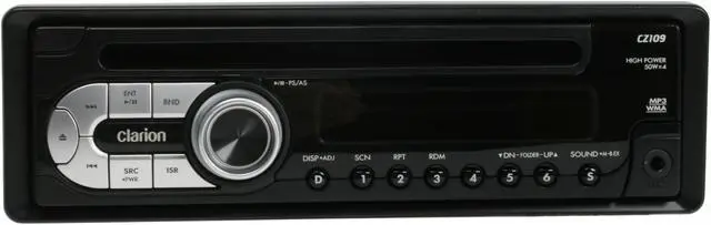 Alt view image 3 of 8 - Clarion Am/Fm CD/MP3 Player with Detachable Faceplate (CZ109)