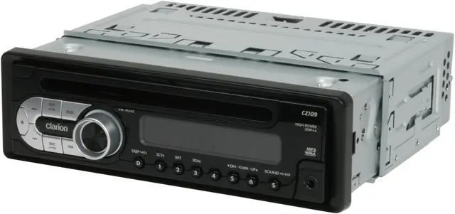 Alt view image 4 of 8 - Clarion Am/Fm CD/MP3 Player with Detachable Faceplate (CZ109)