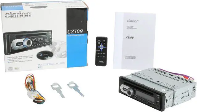 Alt view image 8 of 8 - Clarion Am/Fm CD/MP3 Player with Detachable Faceplate (CZ109)