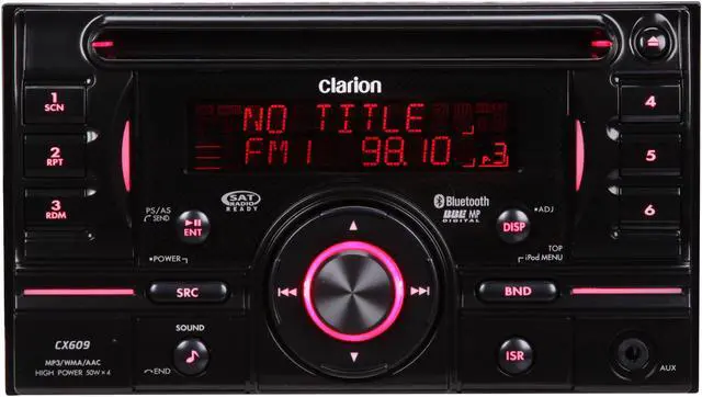 Alt view image 2 of 8 - Clarion 2-DIN Bluetooth CD/USB Receiver with CeNET Control