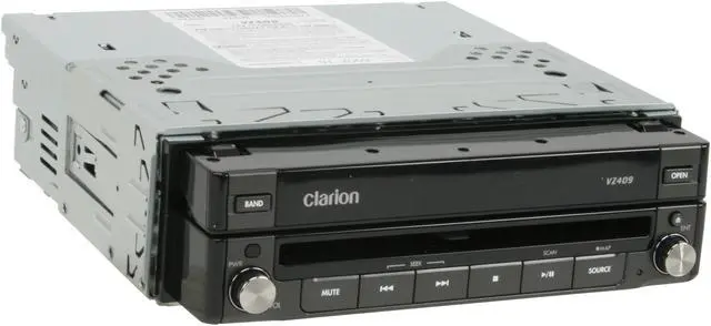 Alt view image 3 of 8 - Clarion 160W AM/FM DVD/CD player with 7" Flip-Out Touch Screen (VZ409)