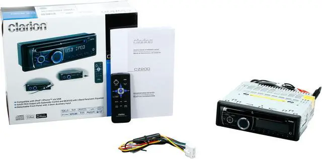 Alt view image 6 of 6 - Clarion CZ200 CD/USB/MP3/WMA Receiver