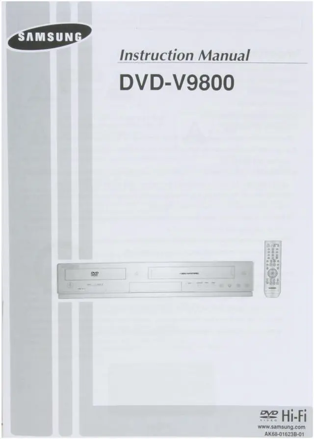 Alt view image 12 of 13 - SAMSUNG DVD Player & VCR Combo DVD-V9800
