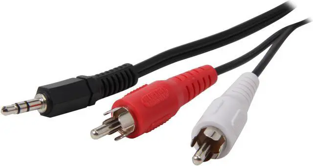 Main image of Coboc 25 ft. 3.5mm Stereo Male to 2 RCA Male Cable (Black)