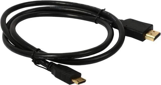 Alt view image 2 of 3 - Coboc MINIHMEHMMM3BK 3 ft.Black Mini HDMI (Type C) to HDMI (type A) Male 32 AWG High Speed HDMI w/Ethernet Cable, M-M - 1080P