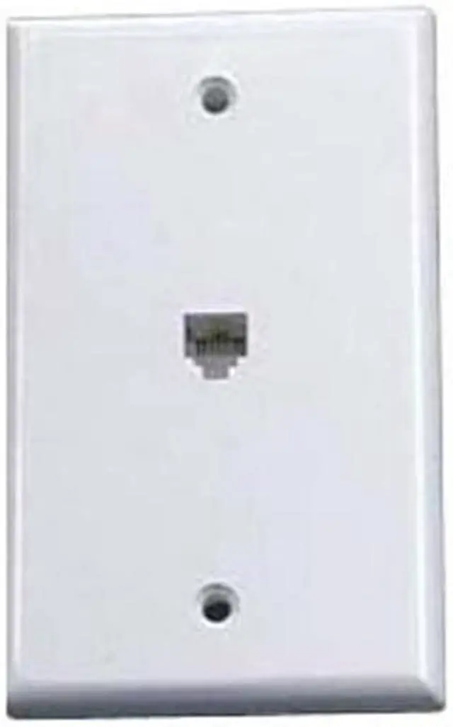 Main image of Steren 300-204WH Standard 4C Telephone Wall Plate - White