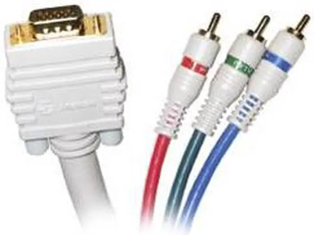 Alt view image 3 of 3 - STEREN 253-506IV 6 ft. VGA to 3RCA RGB Component Video Cable
