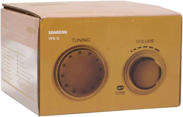 Alt view image 9 of 9 - Sangean White Digital AM/FM Wooden Cabinet Table-Top Radio WR-2 White