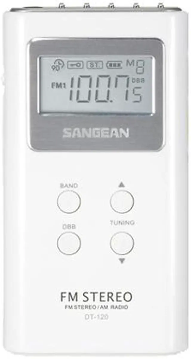 Alt view image 2 of 2 - Sangean AM/FM Stereo Pocket Radio DT-120 WHITE
