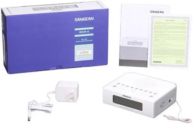 Alt view image 7 of 6 - Sangean AM/FM Digital Clock Radio RCR-5